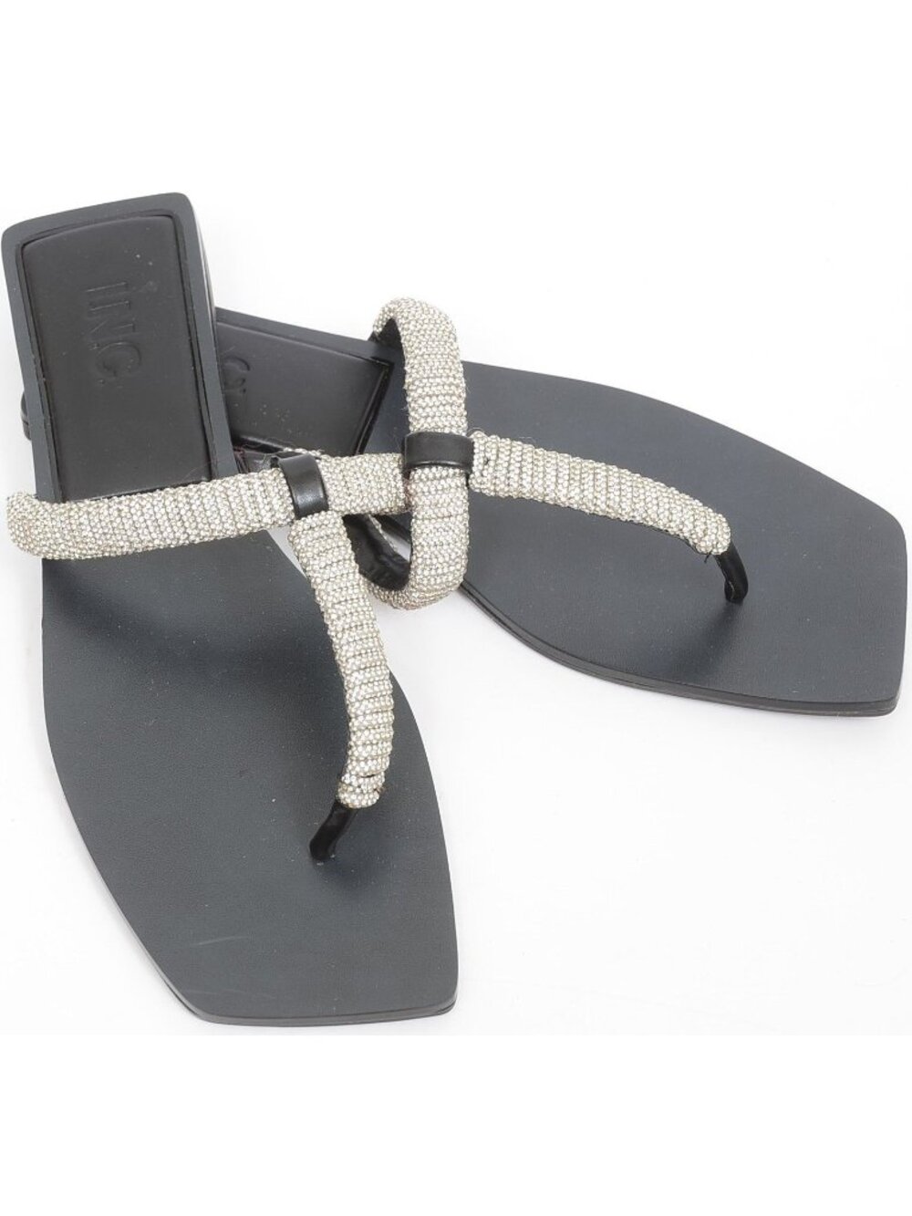 I.N.C. International Concepts Women's 9 Yahvi Shimmery Flat Thong Sandals